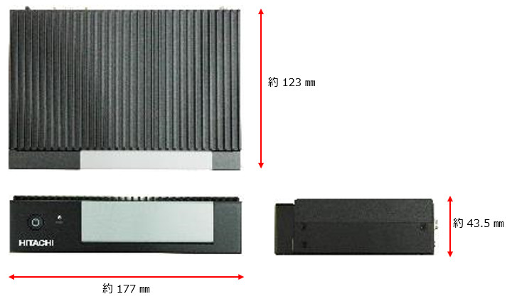 組み込み用コントローラ（BP2-Sシリーズ）外形寸法　約177mm(W)×43.5mm(H)×123mm(D)