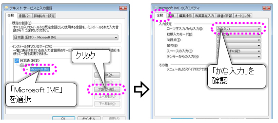 ueLXgT[rXƓ͌vʂ\ꂽuMicrosoft IMEvIĂ̂mFAuvpeBv{^NbNĂB