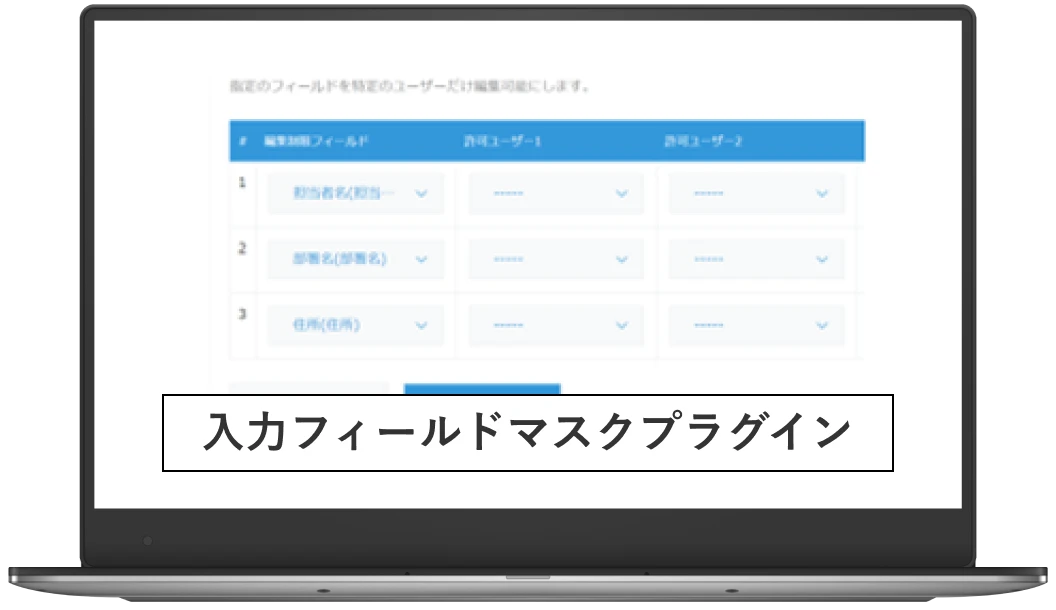 入力フィールドマスクプラグイン PC画面表示イメージ画像